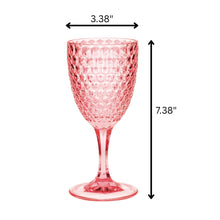 Load image into Gallery viewer, Diamond Cut Plastic Wine Glasses (Set of 4)