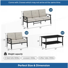 Load image into Gallery viewer, Patio Furniture Set & Coffee Table And Cushions For Backyard