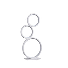 Load image into Gallery viewer, Metal Three Light Round Table Lamp With White - White