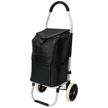 Load image into Gallery viewer, Foldable Shopping Trolley With Wheels And Removable Waterproof Bag - Black