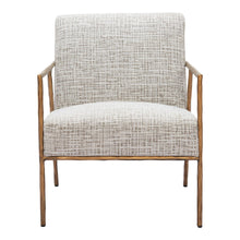 Load image into Gallery viewer, 25" Upholstered Arm Chair - Beige / Gold
