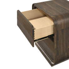 Load image into Gallery viewer, Flair Rounded Edges Nightstand, 2 Drawer Storage - Brown