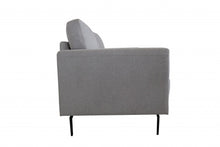 Load image into Gallery viewer, Linen Arm Chair - Light Gray And Black