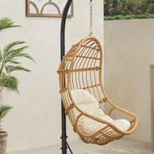 Load image into Gallery viewer, Rustic Hanging Basket Chair With Cushion
