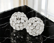 Load image into Gallery viewer, Orb Decorative Tabletop Sculptures (Set of 2) - Silver / Clear