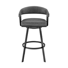 Load image into Gallery viewer, 29" Iron Swivel Low Back Bar Height Bar Chair - Gray And Black