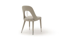 Load image into Gallery viewer, Faux Leather Stainless Steel Dining Side Chairs (Set of 2) - Gray / Silver