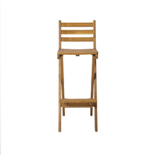 Load image into Gallery viewer, Outdoor Acacia Wood Folding Patio Barstool