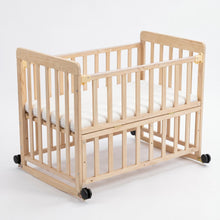 Load image into Gallery viewer, Portable Bedside Bassinet With 3 Adjustable Heights, Mini Crib For Newborns - Natural Wood