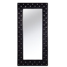 Load image into Gallery viewer, 71" Wood And Faux Crystal Framed Freestanding And Wall Mount Standing Mirror - Black