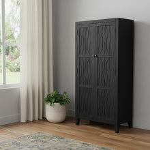 Load image into Gallery viewer, Solid Wood Accent Cabinet With Two Doors - Graphite