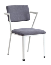 Load image into Gallery viewer, Upholstered Fabric Open Back Dining Side Chairs (Set of 2) - Gray / White