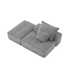 Load image into Gallery viewer, Modern Oversized Modular Sectional Sofa, Sparkling Fabric Soft Cushions With 2 Pillows