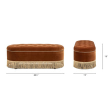 Load image into Gallery viewer, Melinda - Oval Tufted Bullion Fringe Storage Bench