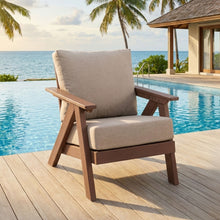 Load image into Gallery viewer, Outdoor Patio Club Chair With Sunbrella Cushions - Brown