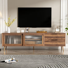 Load image into Gallery viewer, TV Stand, Media Console With 2 Doors, 2 Drawers & Storage Cabinet - Walnut