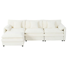 Load image into Gallery viewer, Modern Comfy Deep Seat Modular Sectional Sofa Cloud Couch With Ottoman