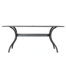 Load image into Gallery viewer, Enchantia - Outdoor Rectangular Dining Table With Weave Tabletop And Flared Legs - Copper