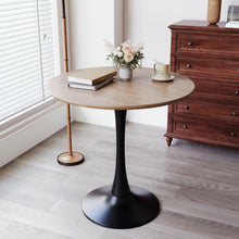 Load image into Gallery viewer, Mid-Century Round Dining Table With Pedestal Base For 2 - 4 People