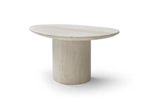 Load image into Gallery viewer, Marble Oval Pedestal End Table - Beige