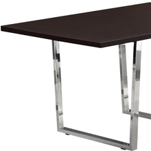 Load image into Gallery viewer, 59" Solid Wood And Metal Sled Base Dining Table - Espresso