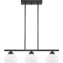 Load image into Gallery viewer, 14'' Three-Light Dimmable Chandelier With Shades - Bronze