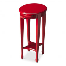 Load image into Gallery viewer, Manufactured Wood Oval End Table With Shelf - Red
