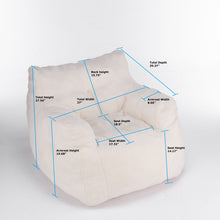 Load image into Gallery viewer, Soft Teddy Fabric Tufted Foam Bean Bag Chair With Teddy Fabric