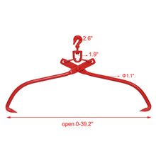 Load image into Gallery viewer, Heavy Duty Log Lifting Tongs Grapple Timber Claw - Red