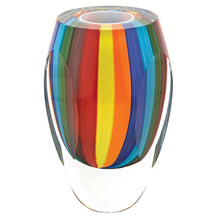 Load image into Gallery viewer, Cylinder Table Vase - Blue / Clear / Red