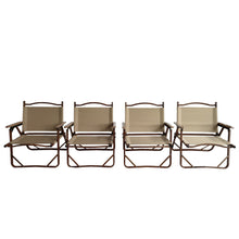 Load image into Gallery viewer, Comfy Foldable And Portable Chair With Armrests, Indoor And Outdoor (Set of 4) - Brown