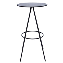 Load image into Gallery viewer, 31" Rounded Wood And Iron Bar Table - Black