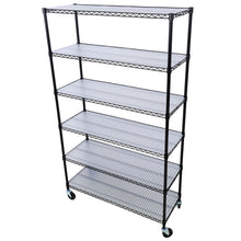 Load image into Gallery viewer, 6 Tier 6000Lbs Capacity Nsf Metal Shelf Wire Shelving Unit, Heavy Duty Adjustable Storage Rack With Wheels & Shelf Liners For Commercial Grade Utility Steel Storage Rack