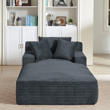 Load image into Gallery viewer, Oversized Chaise Lounge Chair Indoor For Living Room - Dark Gray