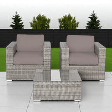 Load image into Gallery viewer, Wicker Seating Group Set With Table And Cushions