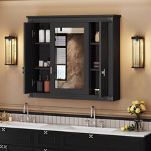 Load image into Gallery viewer, Wall Mounted Bathroom Cabinet With Mirror And 5 Shelves, Rectangular Design