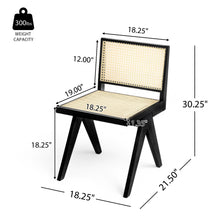 Load image into Gallery viewer, Chandigarh Dining Room Chairs With Natural Rattan (Set of 2)