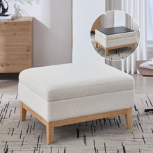 Load image into Gallery viewer, Upholstered Storage Ottoman With Reversible Lid Coffee Table, Foot Stool