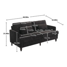 Load image into Gallery viewer, Mid Century Modern Chenille Fabric Loveseat Sofa, 2 Seat Upholstered Couch