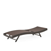 Load image into Gallery viewer, Kauai - Modern Outdoor Mesh Chaise Lounge With Adjustable Backrest - Brown Multi