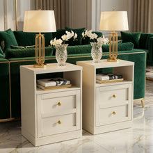 Load image into Gallery viewer, Nightstand With Door & Shelf, 2 Drawer Side Table