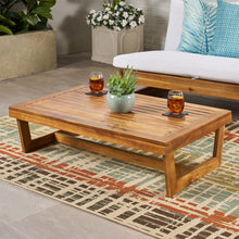 Load image into Gallery viewer, Outdoor Coffee Table With Slat Paneling - Teak