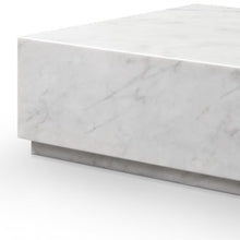Load image into Gallery viewer, Genuine Marble Block Coffee Table (714513) - White