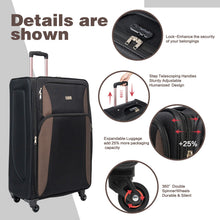 Load image into Gallery viewer, 4 Piece Set Softshell Luggage