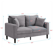 Load image into Gallery viewer, High Resilience Loveseat Sofa With Wooden Frame