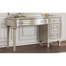 Load image into Gallery viewer, Colwood - 4 Drawer Vanity Desk With And Built In Charging - Silver Gray
