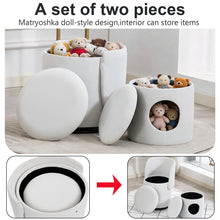 Load image into Gallery viewer, Barrel Chair With Built In Storage, 360° Swivel - Beige