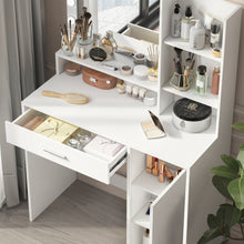 Load image into Gallery viewer, Wood Mirrored Vanity Table Lights (691725) - White