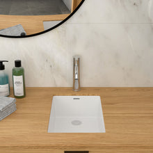 Load image into Gallery viewer, Vertical Undermount Bathroom Sink With Overflow - White