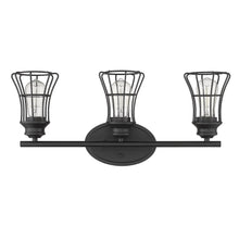 Load image into Gallery viewer, Three Light Cage Wall Sconce - Matte Black